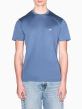 AX ARMANI U T-shirt basic piccolo logo BLU CINA