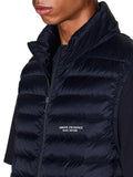 AX ARMANI U Gilet smanicato logo BLU SCURO