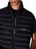 AX ARMANI U Gilet smanicato logo nero