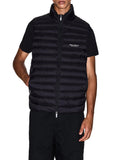 AX ARMANI U Gilet smanicato logo nero