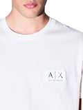 AX ARMANI U T-shirt con box logo bianco