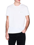 AX ARMANI U T-shirt con box logo bianco