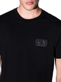 AX ARMANI U T-shirt con box logo nero