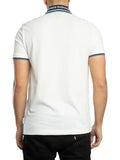 AX ARMANI U Polo profili contrasto e logo sul retro del colletto bianco