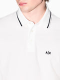 AX ARMANI U Polo con profili contrasto bianco