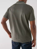 AX ARMANI U Polo con profili contrasto senza bottoni grigio