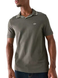 AX ARMANI U Polo con profili contrasto senza bottoni grigio