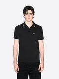 AX ARMANI U Polo con profili contrasto nero