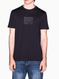 AX ARMANI U T-shirt con inserto logo gommato BLU SCURO