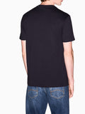 AX ARMANI U T-shirt con inserto logo gommato BLU SCURO
