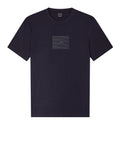 AX ARMANI U T-shirt con inserto logo gommato BLU SCURO