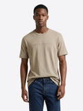 AX ARMANI U T-shirt logo in rilievo sabbia