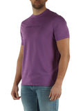 AX ARMANI U T-shirt logo in rilievo VIOLA