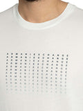 AX ARMANI U T-shirt logo centrale gradient bianco