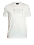 AX ARMANI U T-shirt logo centrale gradient bianco