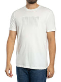 AX ARMANI U T-shirt logo centrale gradient bianco