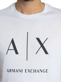 AX ARMANI U T-shirt maxi logo bianco