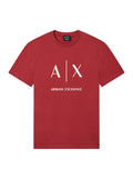 AX ARMANI U T-shirt con macrologo BORDEUX