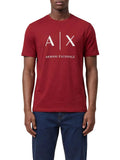 AX ARMANI U T-shirt con macrologo BORDEUX
