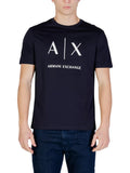 AX ARMANI U T-shirt maxi logo BLU SCURO