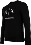 AX ARMANI U T-shirt manica lunga maxi logo nero