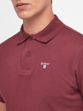 BARBOUR U Polo tartan piquet RUBINO