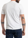 BLAUER U T-shirt basic logo tono su tono Athens bianco