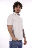 BLAUER U Polo Damon con profili contrasto bianco