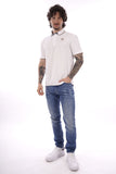 BLAUER U Polo Damon con profili contrasto bianco