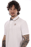 BLAUER U Polo Damon con profili contrasto bianco