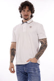 BLAUER U Polo Damon con profili contrasto bianco