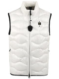 BLAUER U Gilet smanicato onda Danny bianco