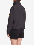 CIESSE PIUMINI D Giacca cropped Lana con cappuccio nascosto nero