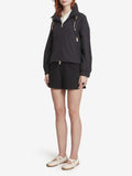 CIESSE PIUMINI D Giacca cropped Lana con cappuccio nascosto nero