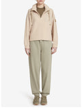 CIESSE PIUMINI D Giacca cropped Lana con cappuccio nascosto beige