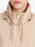 CIESSE PIUMINI D Giacca cropped Lana con cappuccio nascosto beige