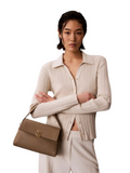 CK ACC.D COL Borsa a spalla emble hw pebble 25 TAUPE