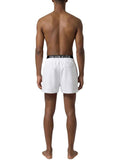 CK B.WEAR U Shorts costume mare con fascia logata medium drawstring boxer bianco