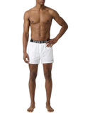 CK B.WEAR U Shorts costume mare con fascia logata medium drawstring boxer bianco