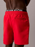 CK B.WEAR U Pantaloncini da bagno corti con fascia in vita doppia - Intense Power rosso