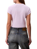 CK J D COL T-shirt baby crop costine lilla