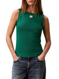 CK J D COL Top con apertura sul retro verde
