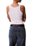 CK J D COL Canotta con logo bianco