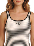 CK J D COL Canotta a righe con monogram nero