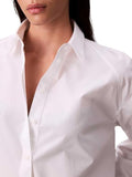 CK J D PRE Camicia solid boxy cropped bianco
