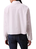 CK J D PRE Camicia solid boxy cropped bianco