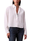 CK J D PRE Camicia solid boxy cropped bianco