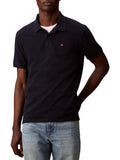 CK J U COL Polo monogram piquet BLU SCURO