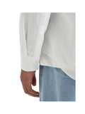 CK J U COL Camicia solid in misto lino bianco