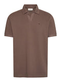 CK J U COL Polo open collar marrone